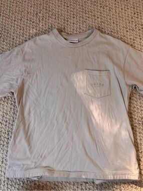 Seize Studio Heavyweight Beige Pocket Tee